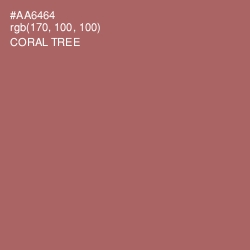 #AA6464 - Coral Tree Color Image
